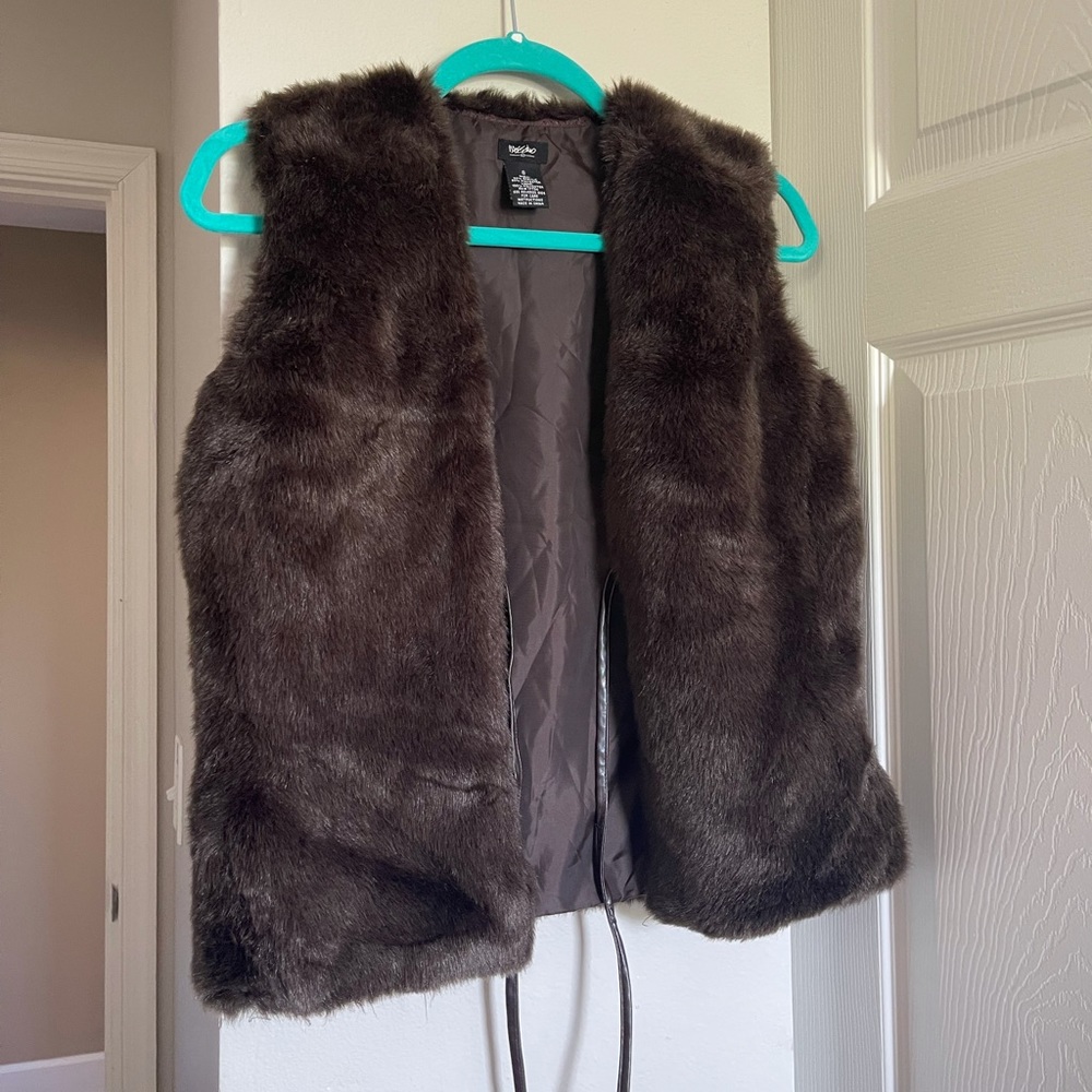 Brown Fur Women’s Vest